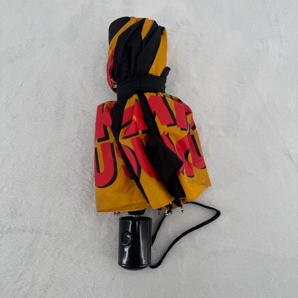 Vintage 1990s Disney Mickey Mouse Yellow & Black Umbrella Retro Classic Graphic - Picture 5 of 5